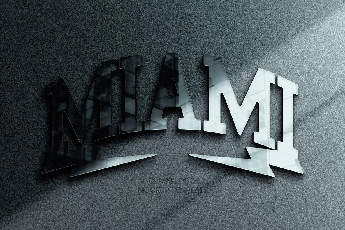 Minimalistic Reflection Logo   Text Mockup 1