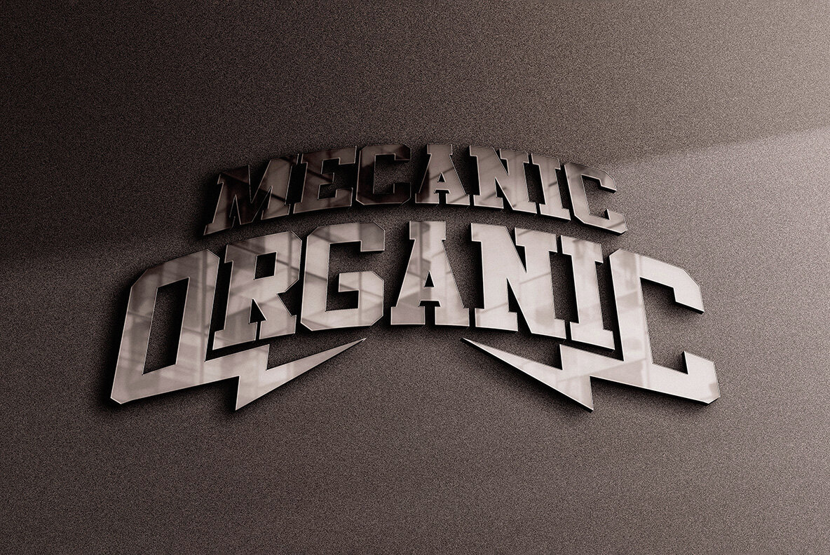 Minimalistic Reflection Logo   Text Mockup 2