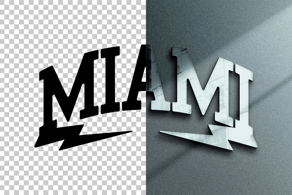 Minimalistic Reflection Logo   Text Mockup 7