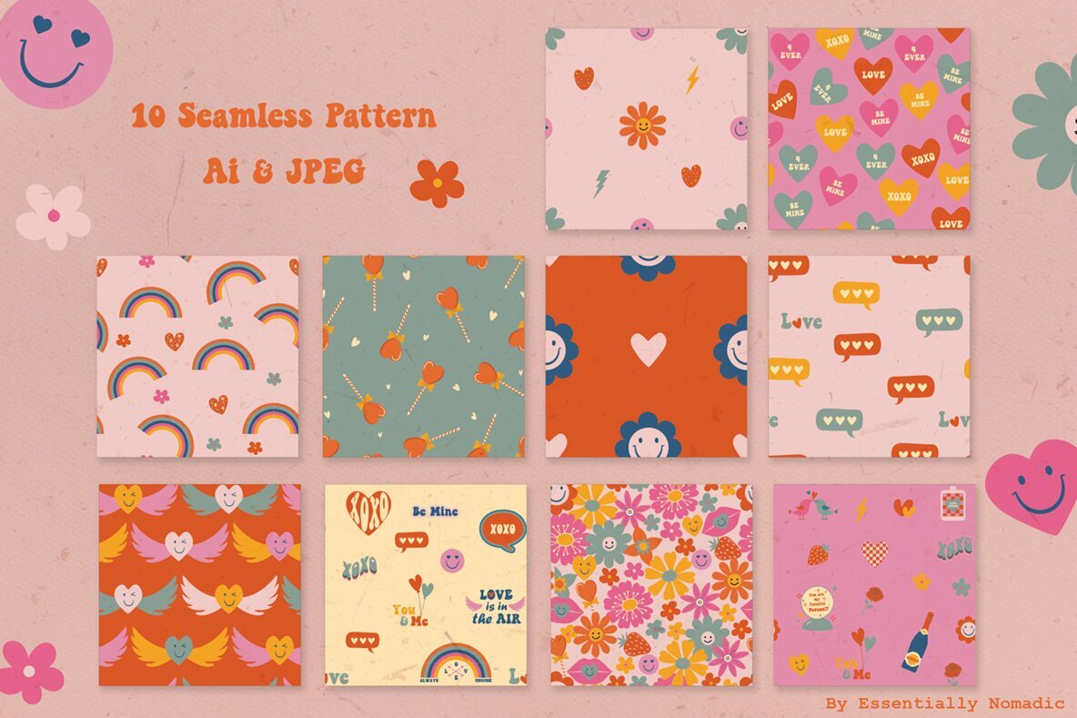 More than Love   Retro Valentine Graphic Collection 2