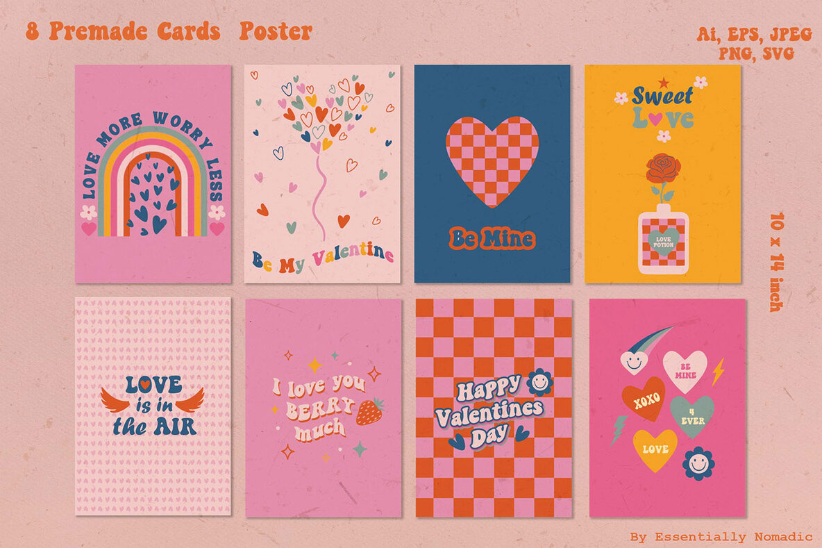 More than Love   Retro Valentine Graphic Collection 9