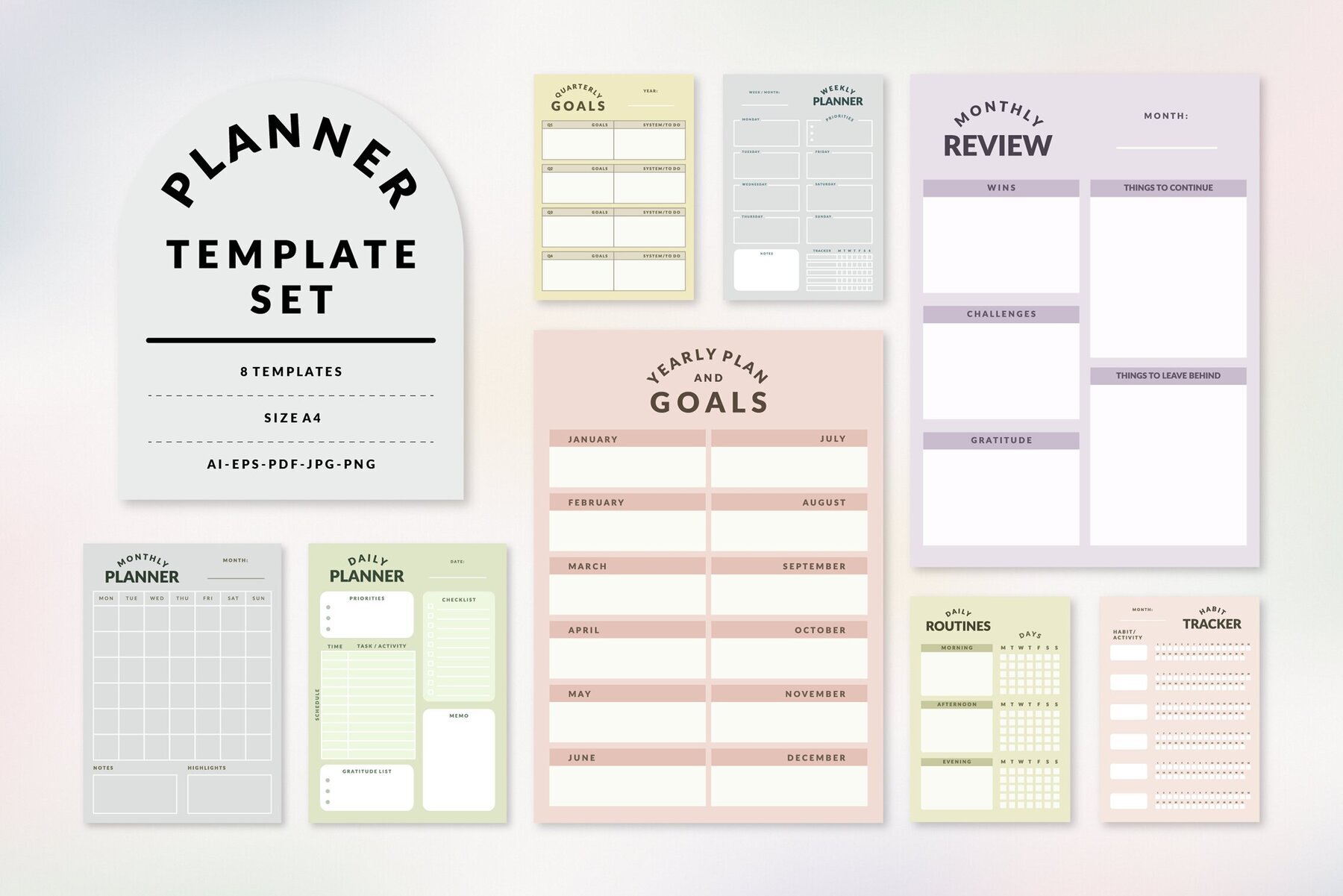 Colorful Planner Templates 1
