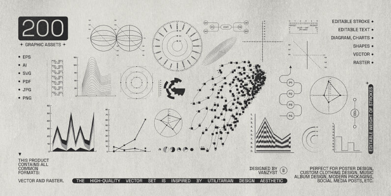 200 Utilitarian Graphic Kit