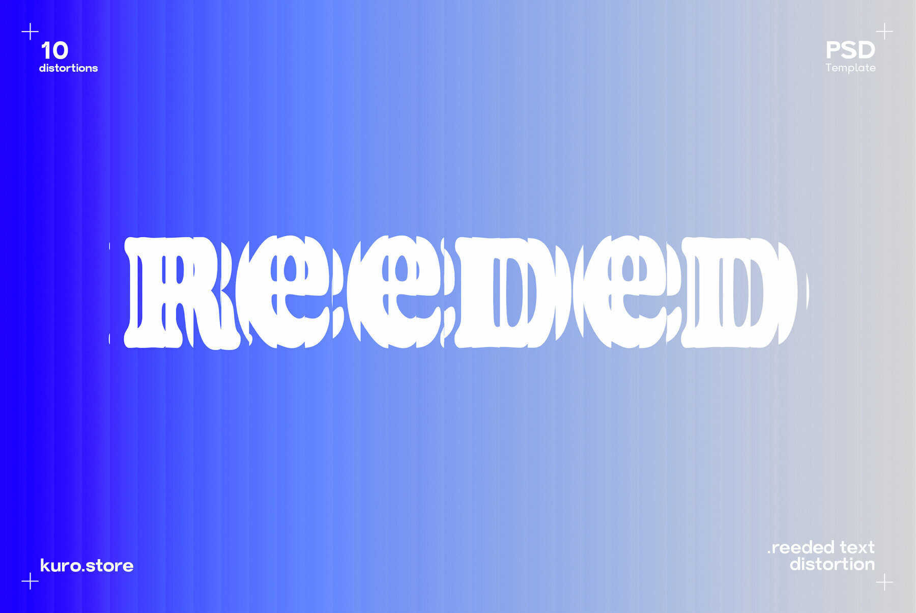Reeded Text Distortion Effect 3