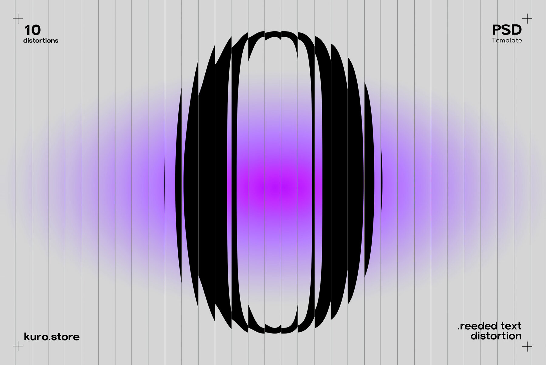 Reeded Text Distortion Effect 4