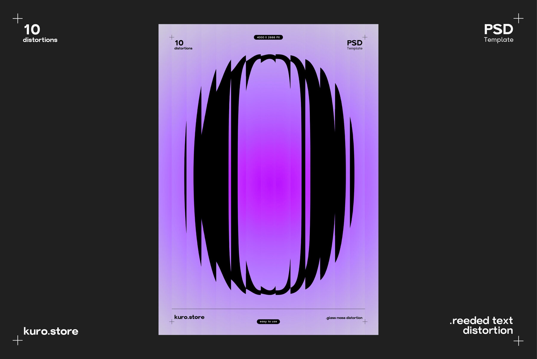 Reeded Text Distortion Effect 5