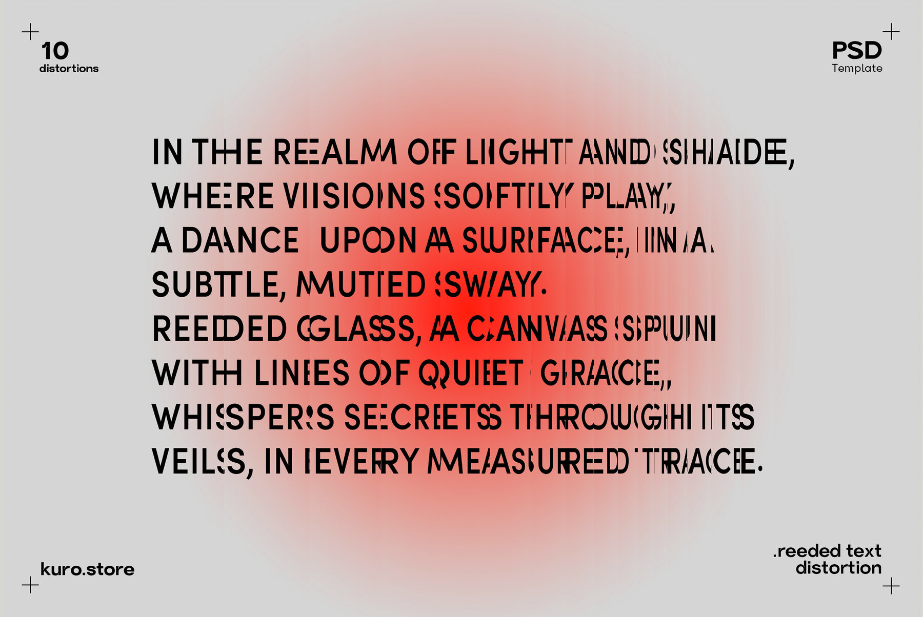 Reeded Text Distortion Effect 6