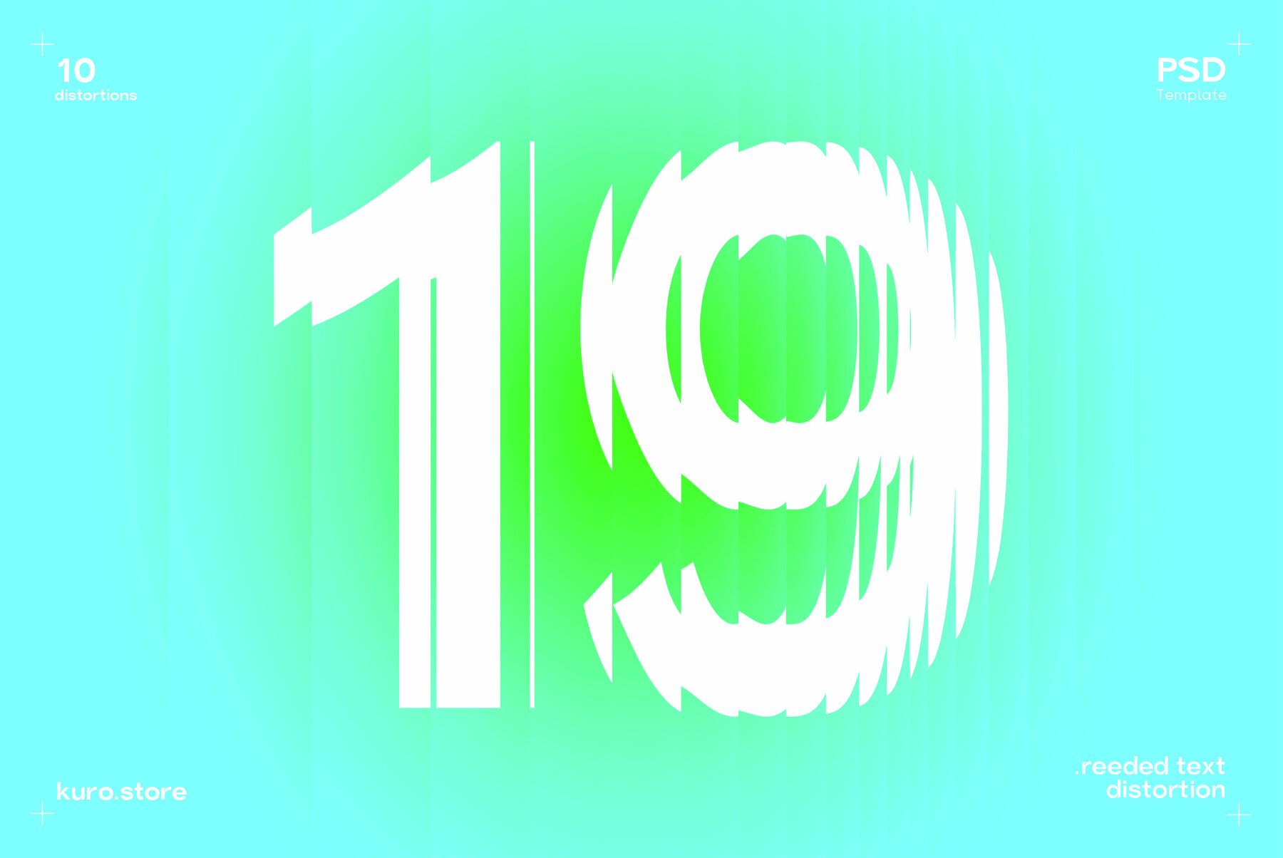 Reeded Text Distortion Effect 7