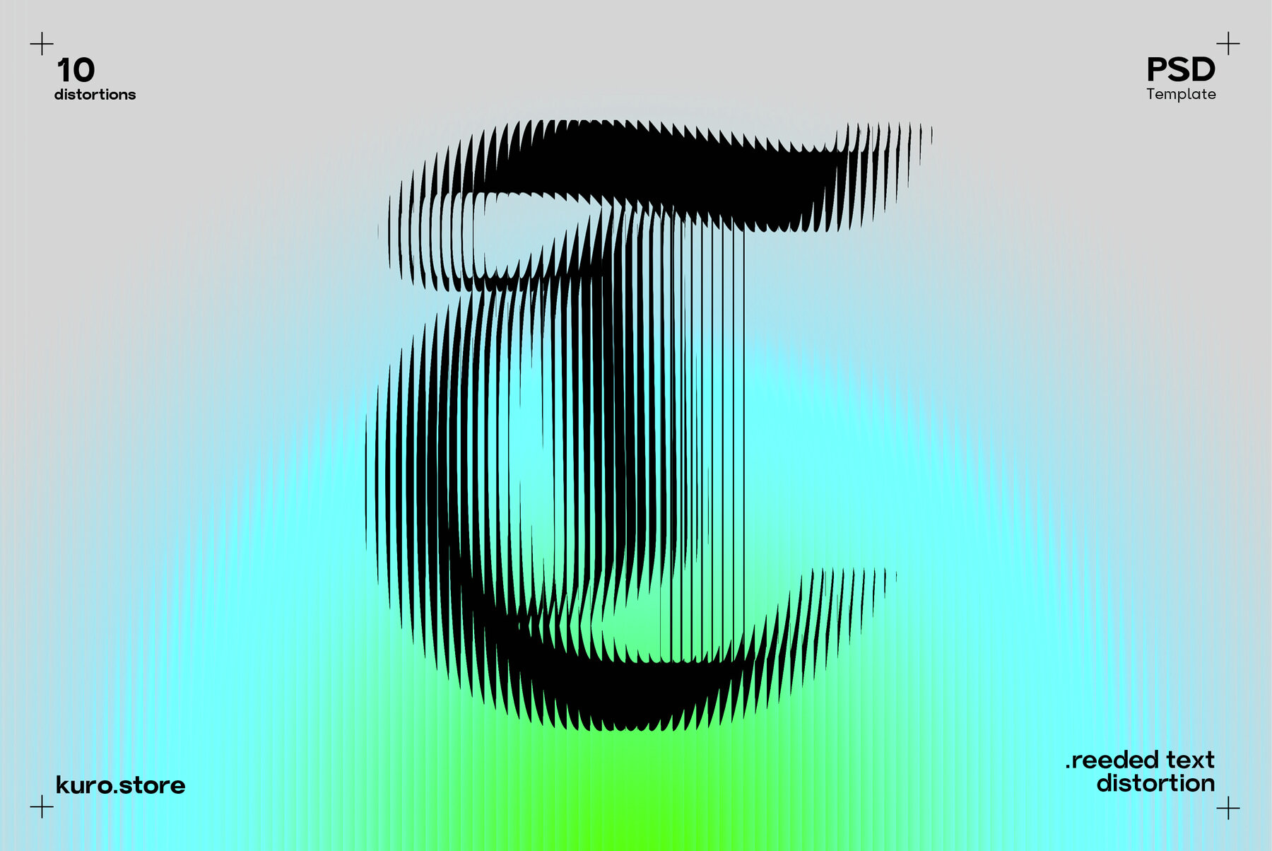 Reeded Text Distortion Effect 9