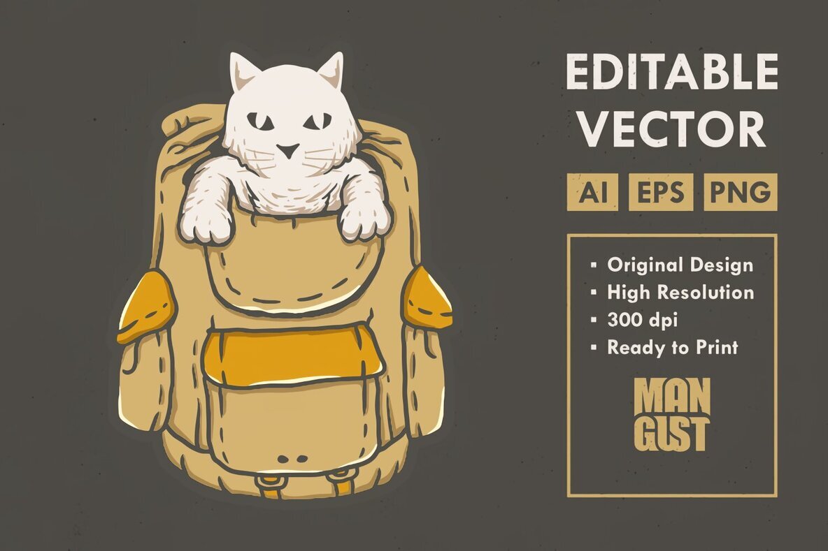 Cute Cat Backpack 1