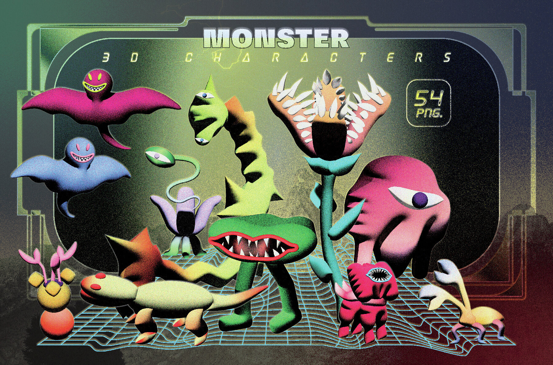 Monster 3D Characters 1