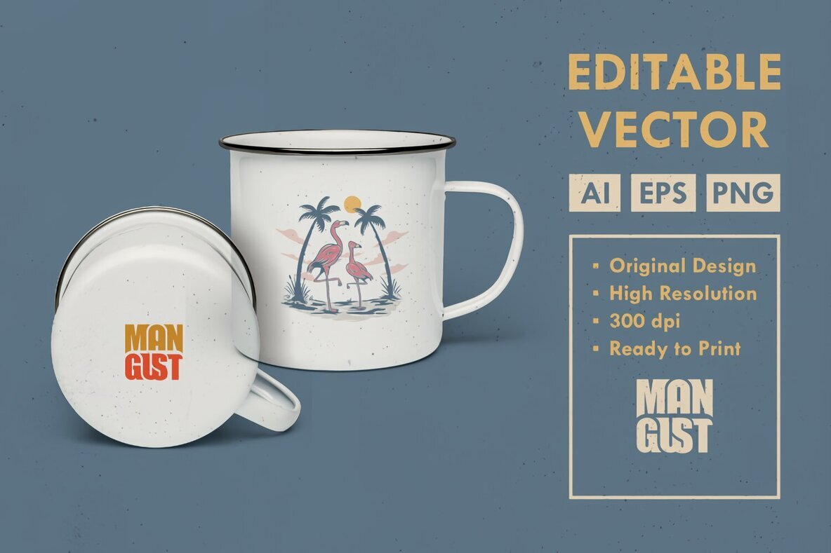 Flamingo in Summer Paradise 2