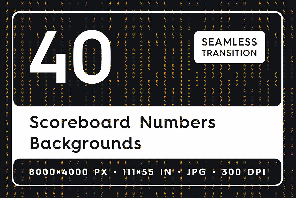 40 Scoreboard Numbers Backgrounds 1