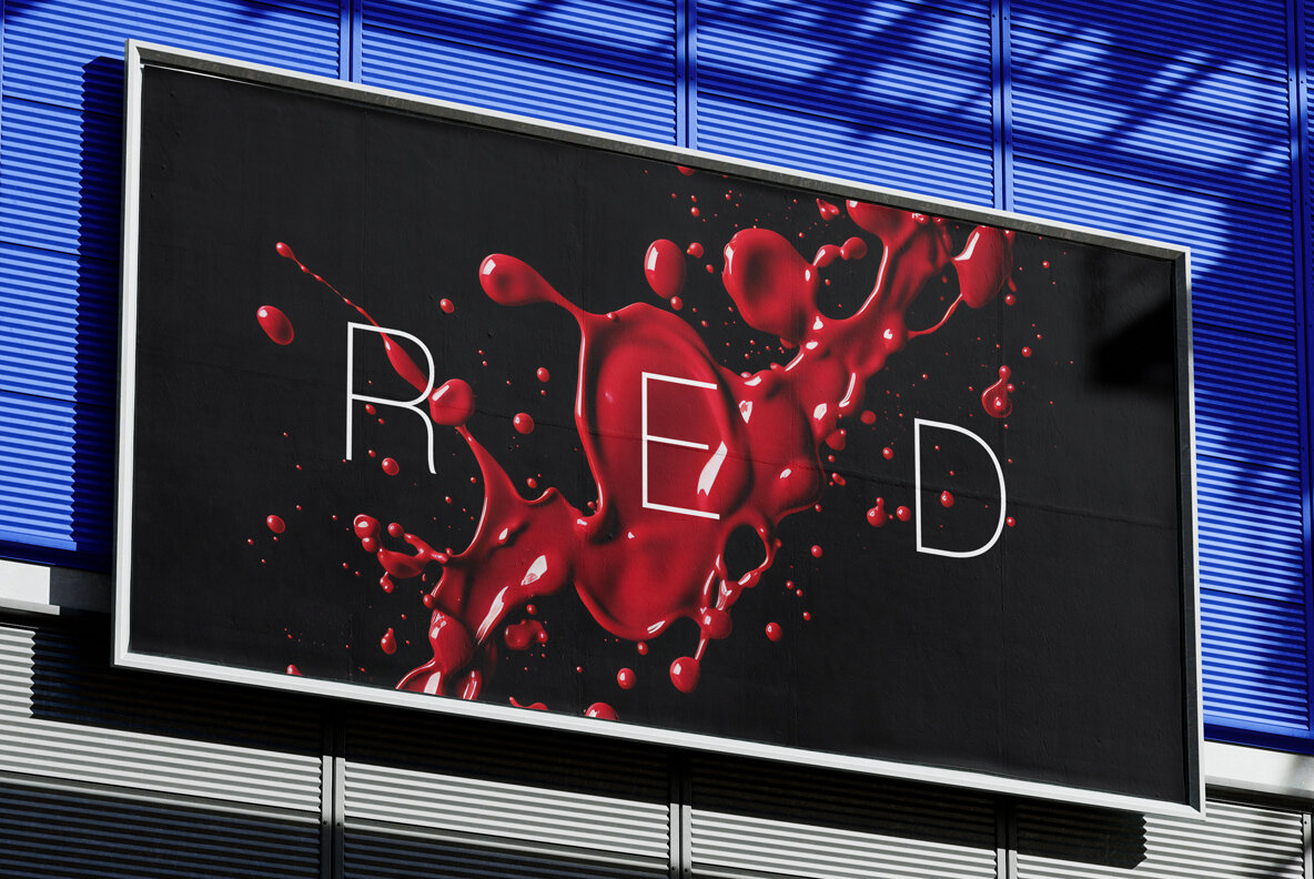 Blood splashes on black background 12