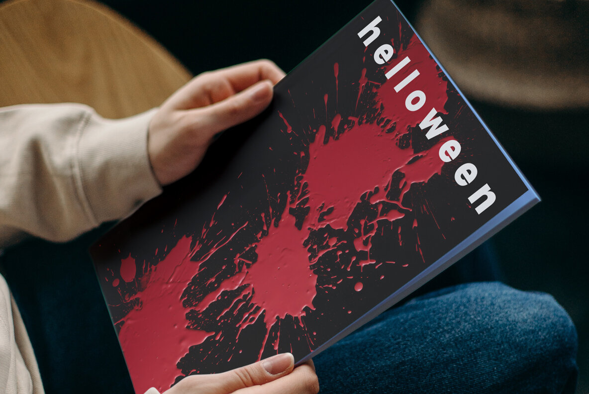 Blood splashes on black background 13