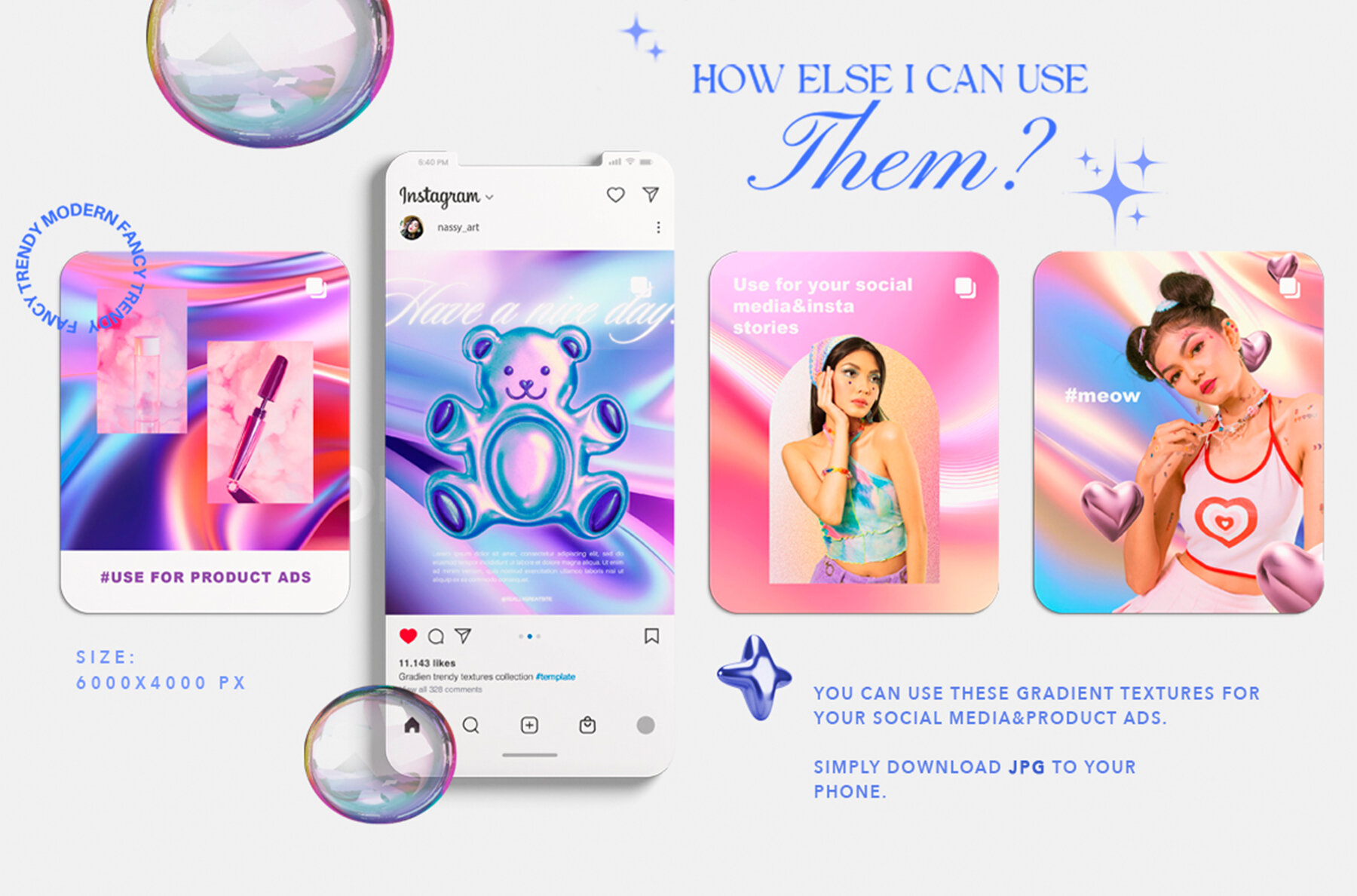 50 Iridescent Wavy Gradient Textures 9