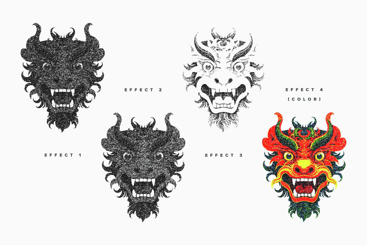 Stipple Dot Work Effects Pack 7