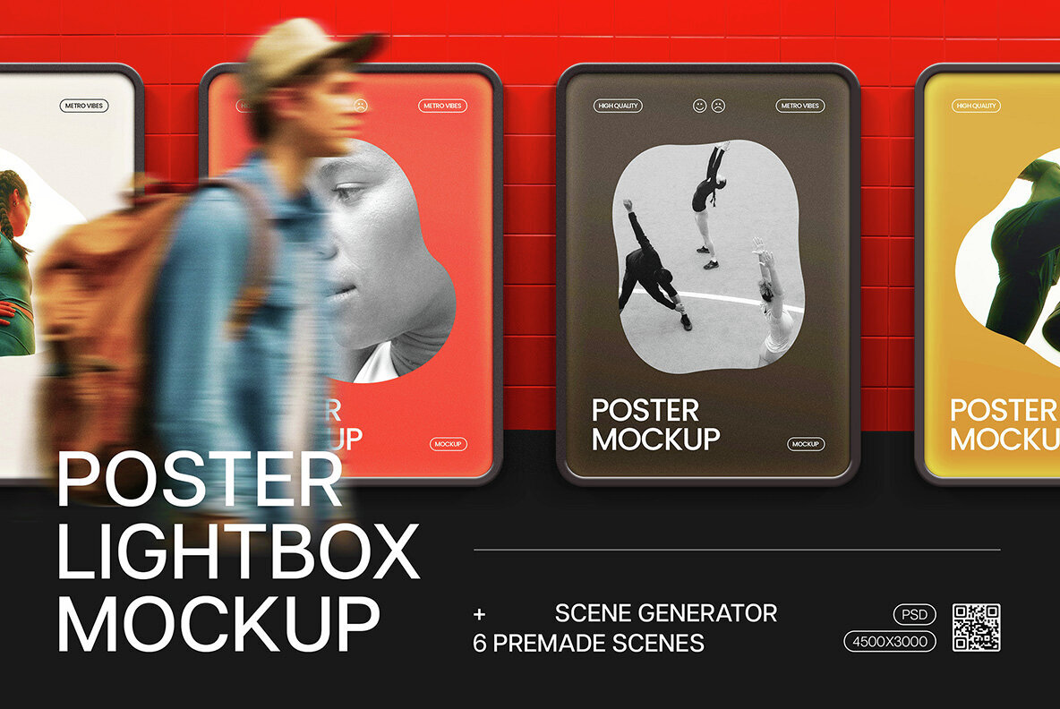 Subway Lightbox Poster Mockup Generator 1