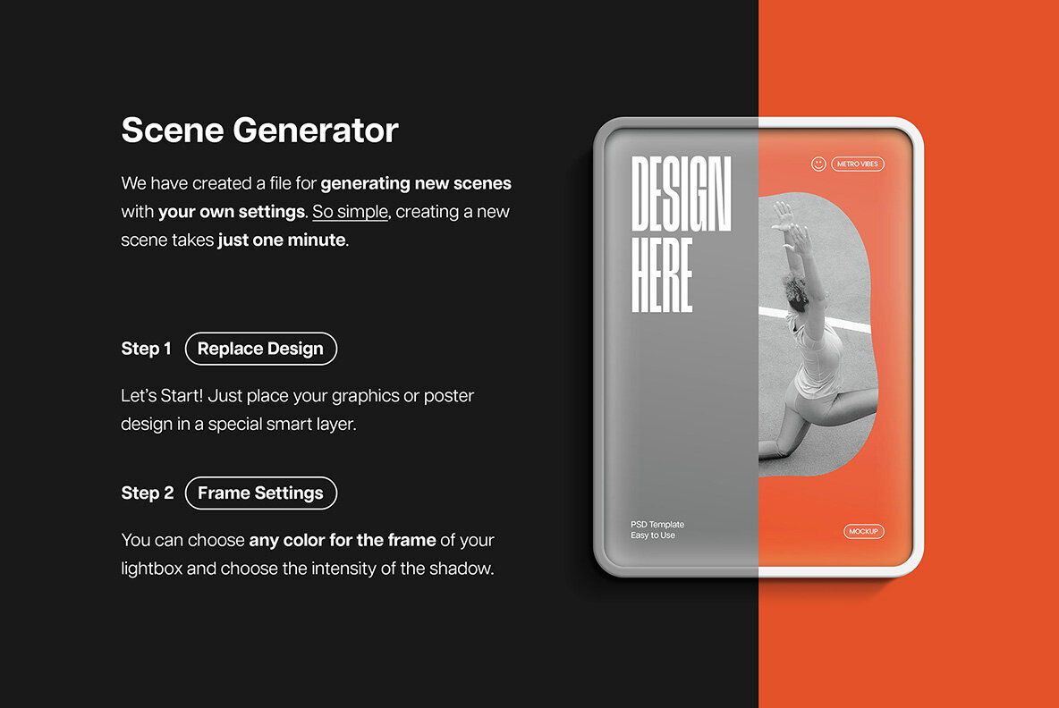 Subway Lightbox Poster Mockup Generator 2