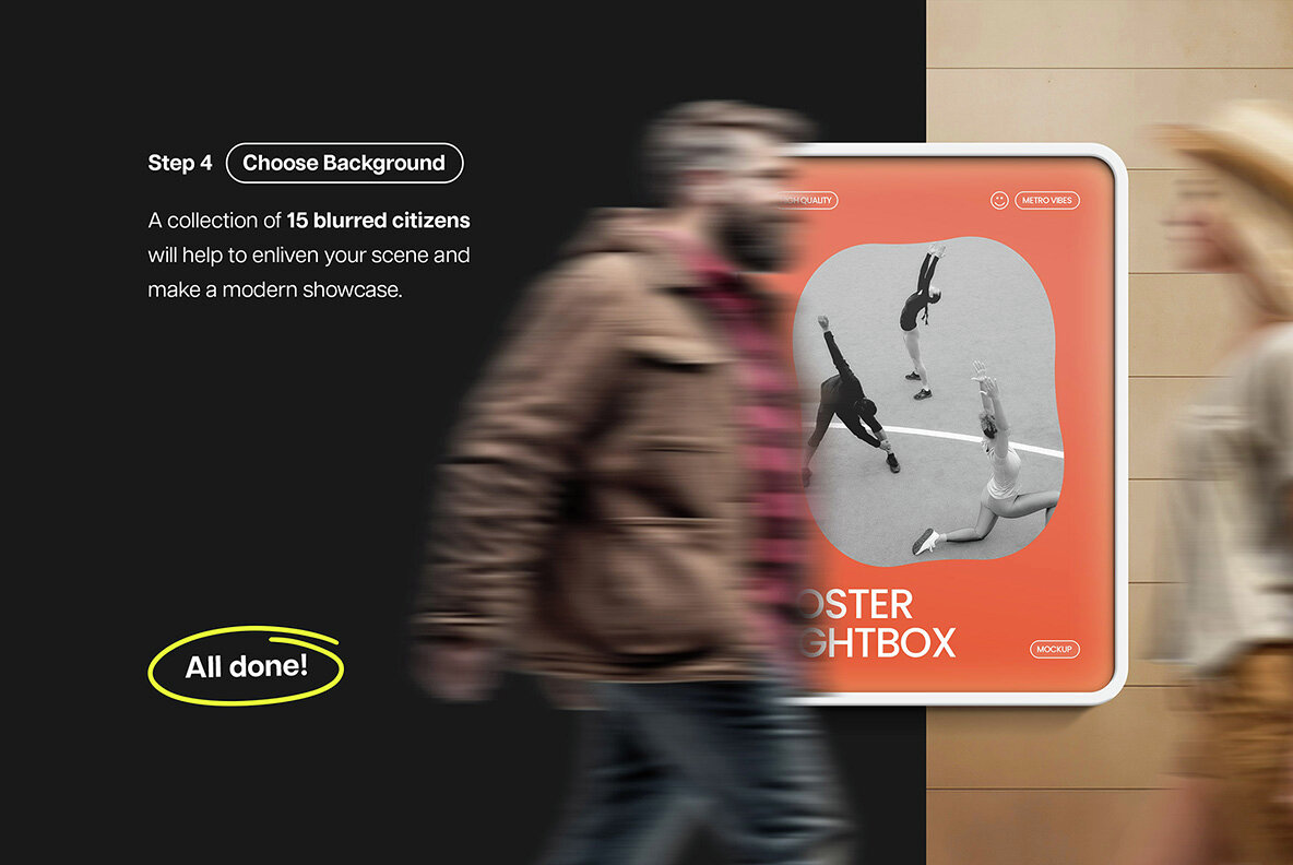 Subway Lightbox Poster Mockup Generator 4