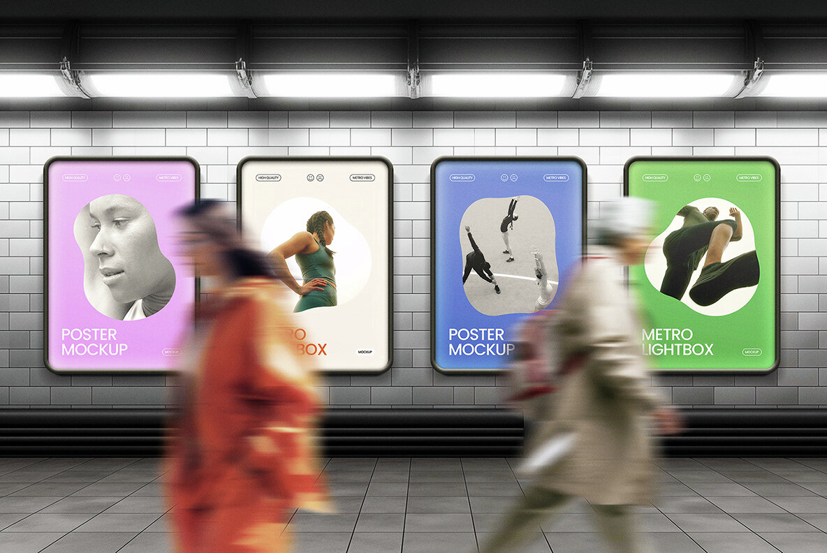 Subway Lightbox Poster Mockup Generator 6