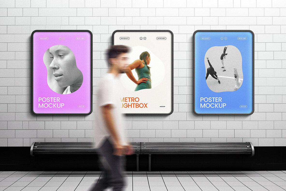 Subway Lightbox Poster Mockup Generator 7