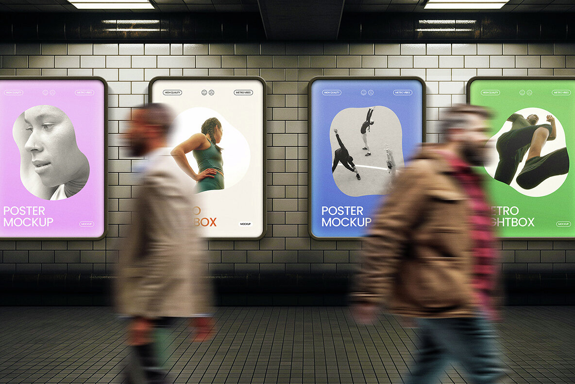 Subway Lightbox Poster Mockup Generator 8