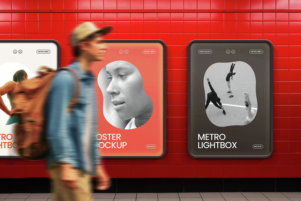 Subway Lightbox Poster Mockup Generator 9