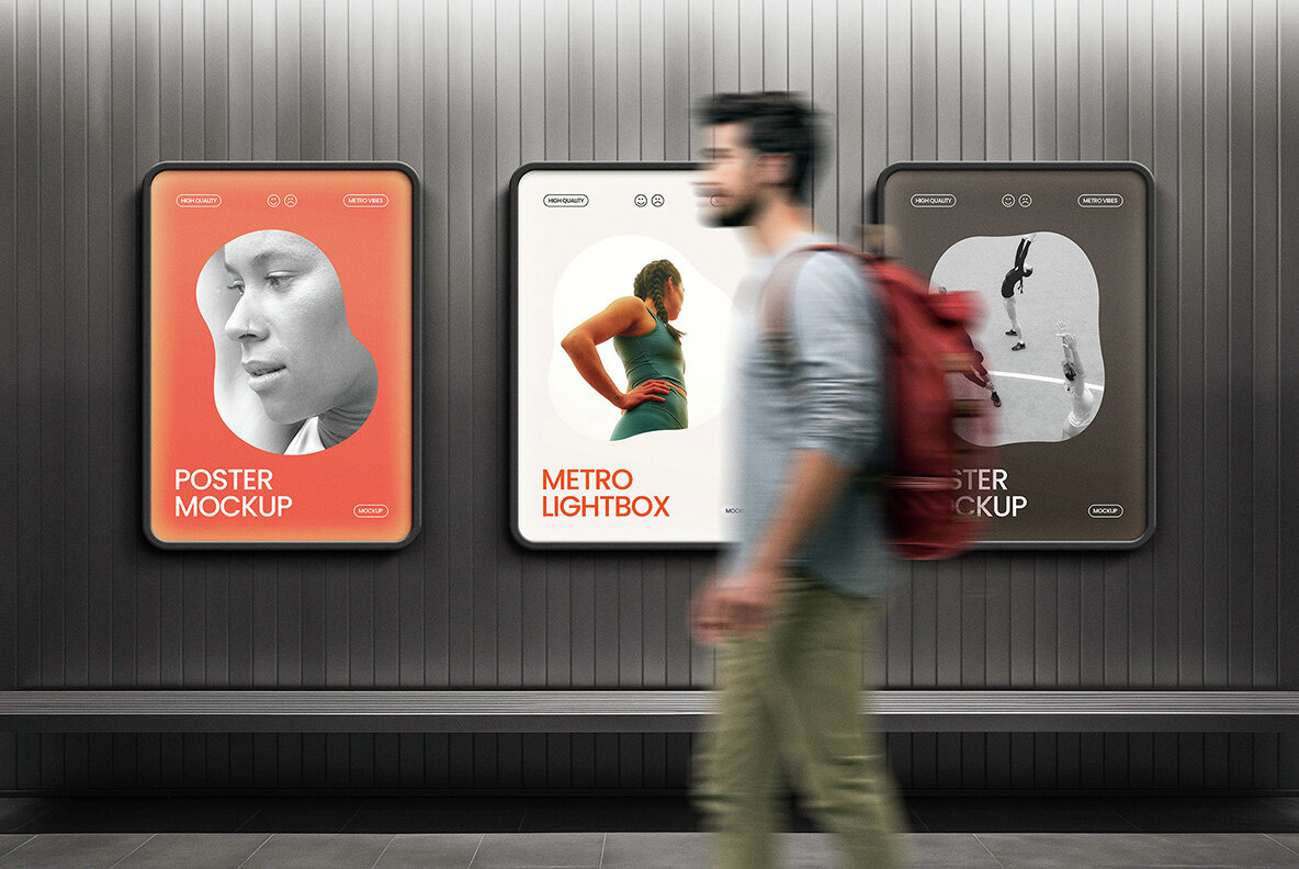 Subway Lightbox Poster Mockup Generator 10