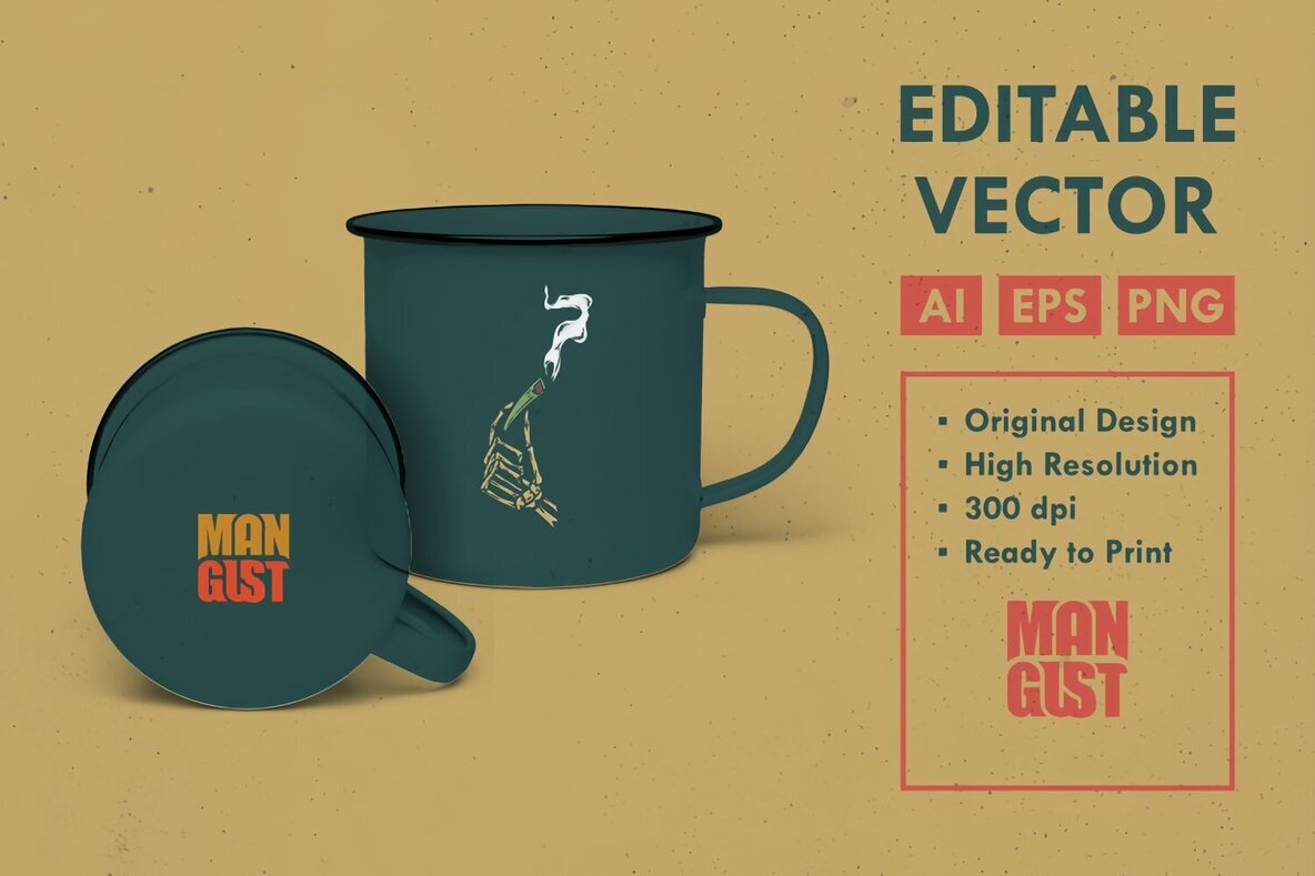 Skull Smoking Cannabis 2