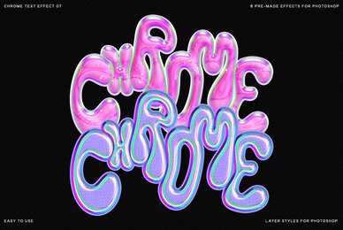Chrome Text Effect 07   for Photoshop