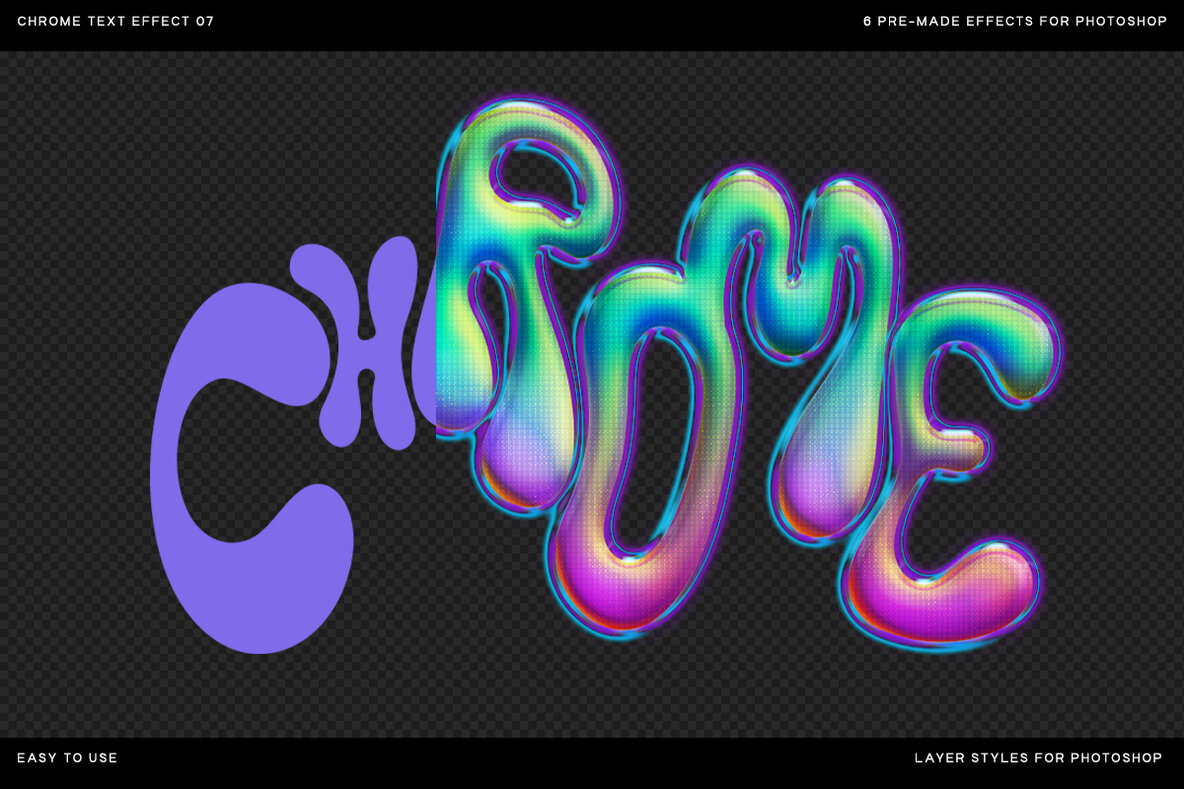 Chrome Text Effect 07   for Photoshop 4