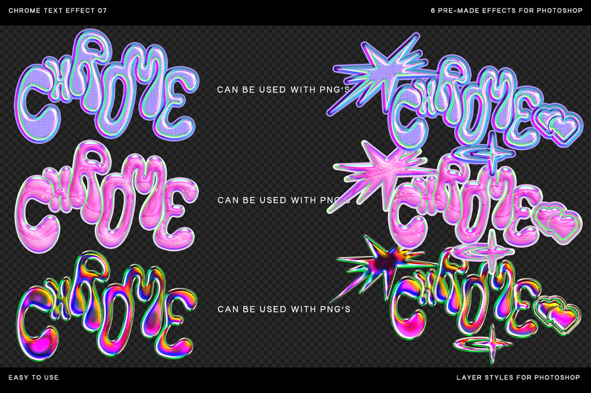 Chrome Text Effect 07   for Photoshop 5