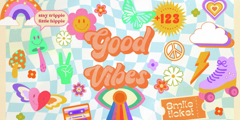 Retro Vibes Art 70s 90s