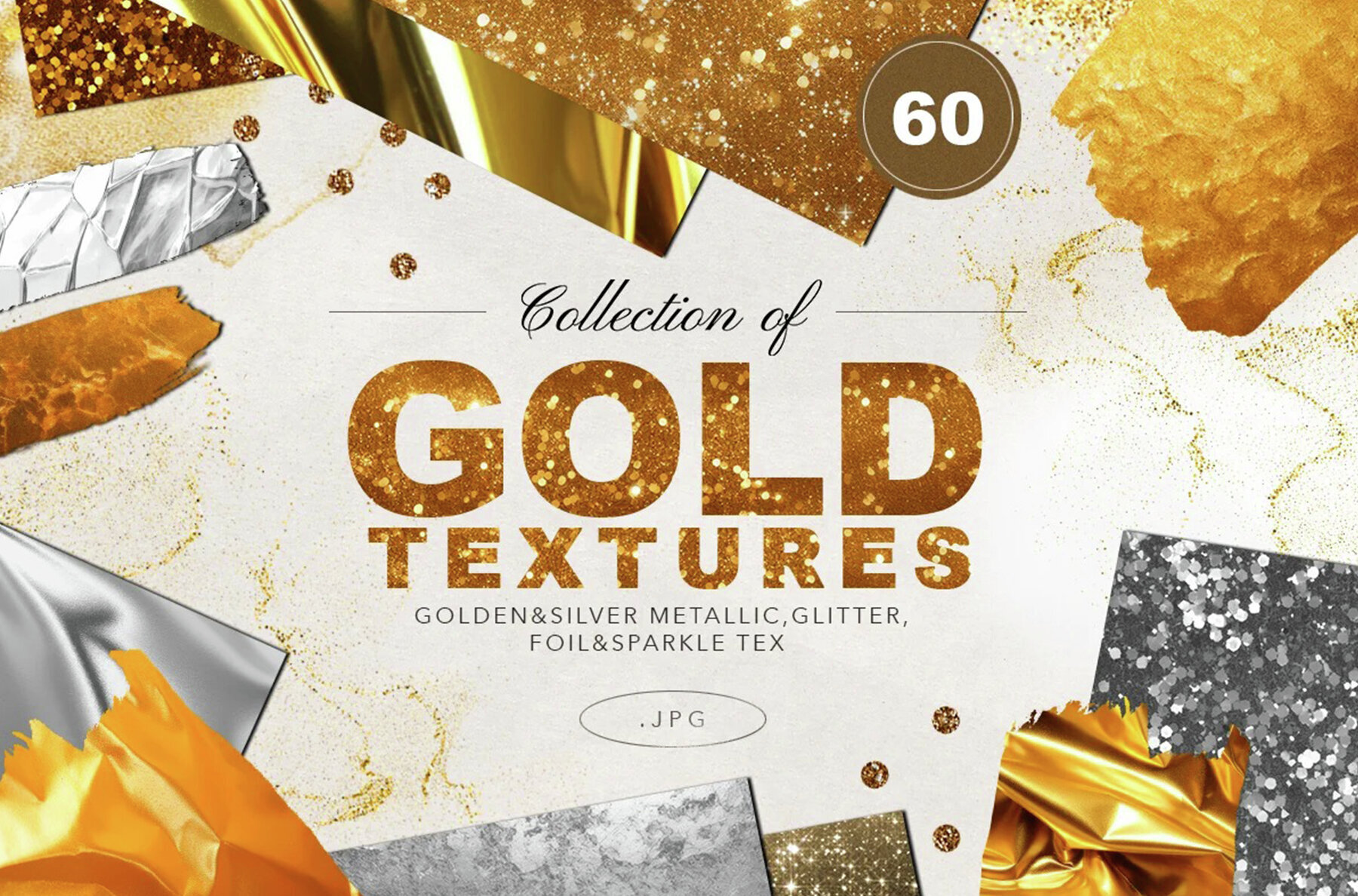 60 Gold   Silver Foil Glitter Textures 1