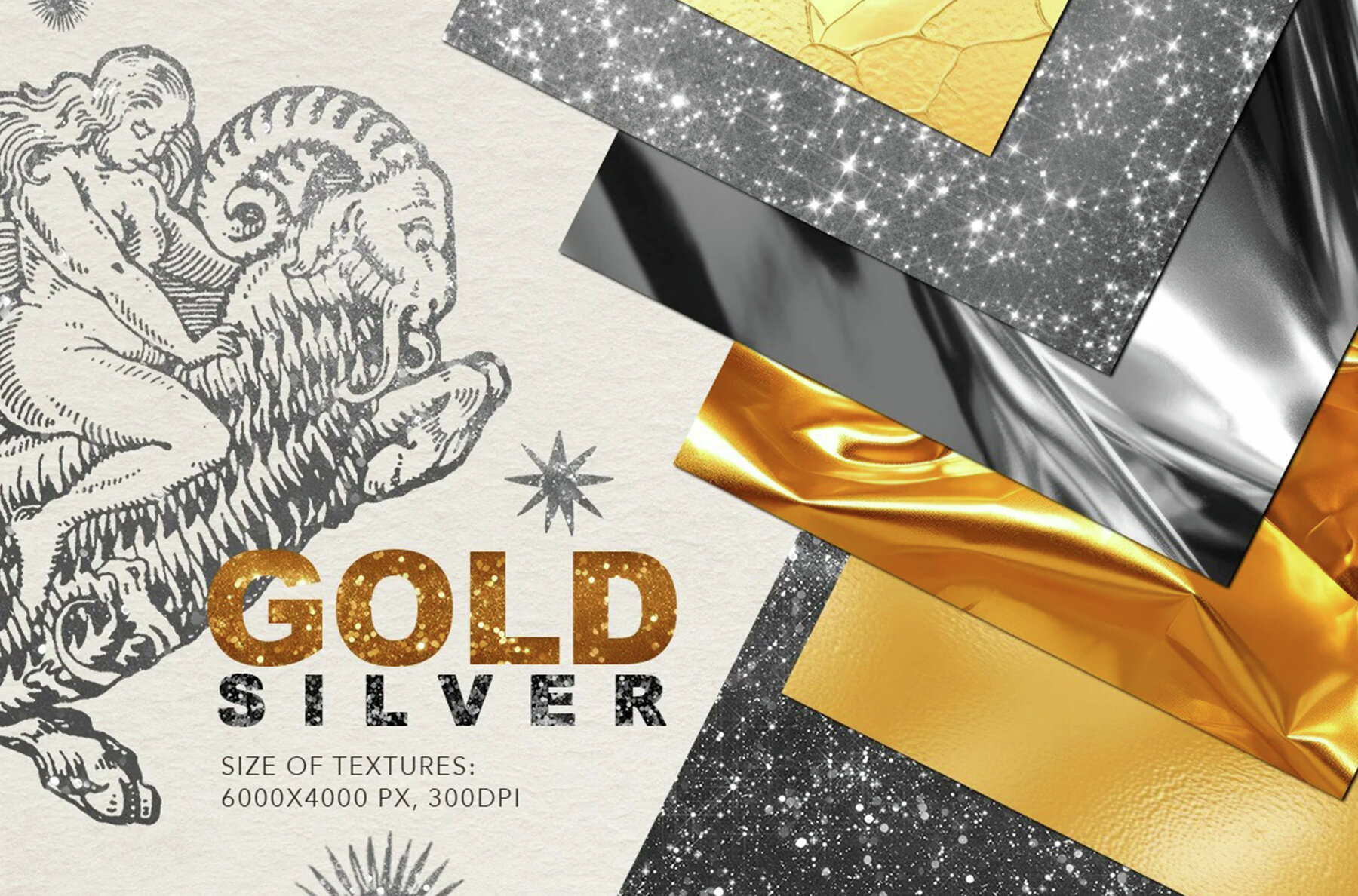 60 Gold   Silver Foil Glitter Textures 8