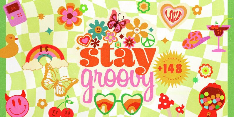 Retro Vibes Art 70s 90s Vol 2