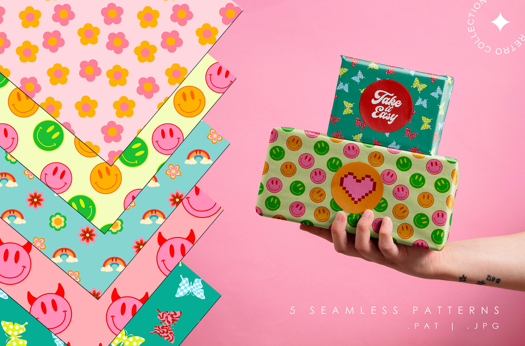 Retro Vibes Art 70s 90s Vol 2 3