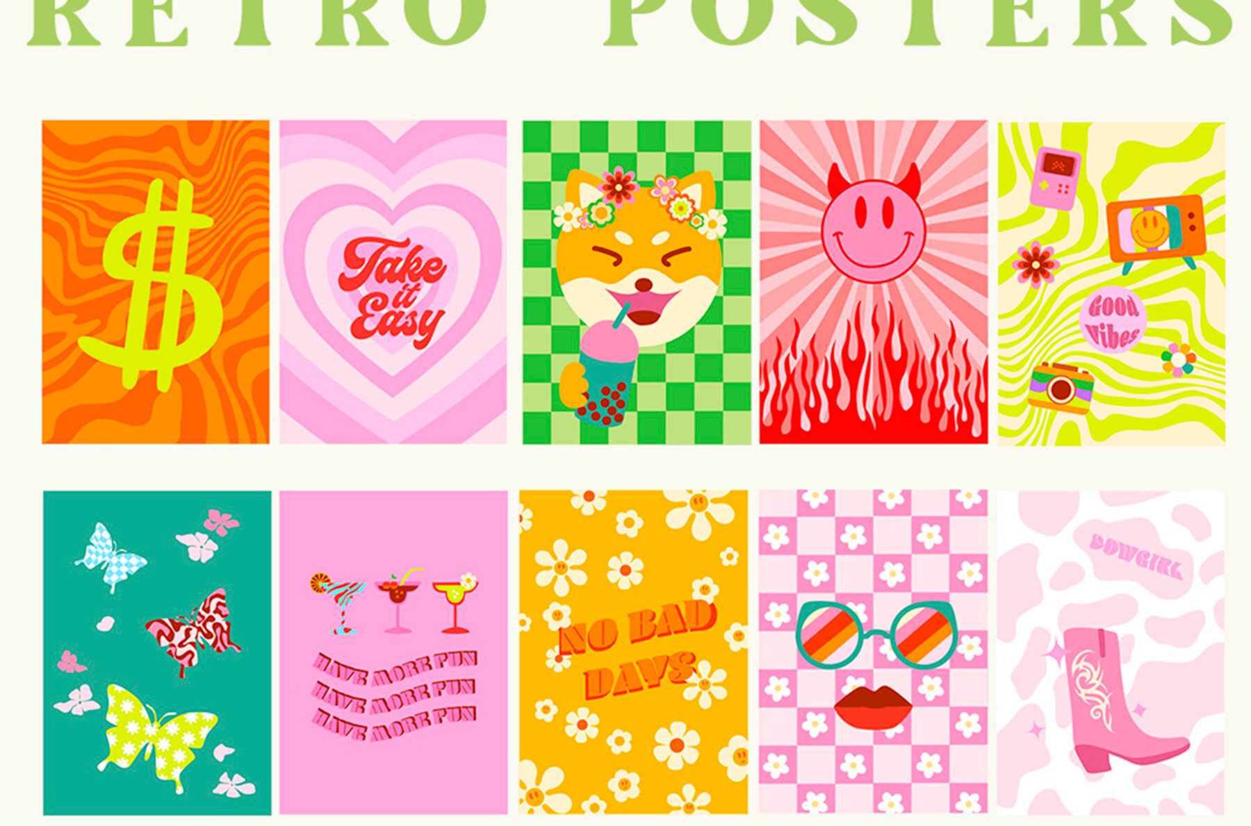 Retro Vibes Art 70s 90s Vol 2 8