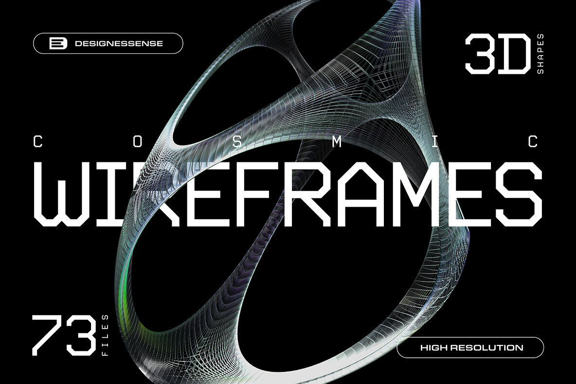 3D Chrome Wireframes 1