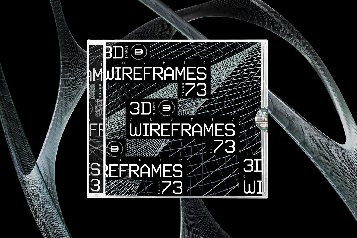 3D Chrome Wireframes 11