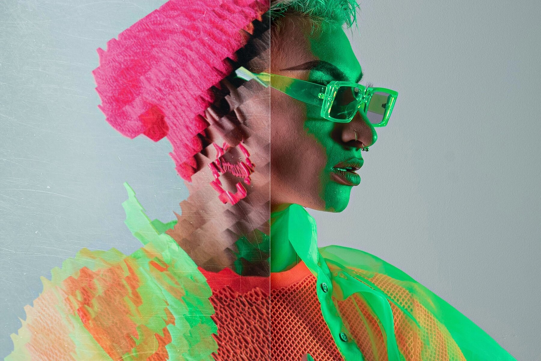 Patterned Glass Photo Effect 2