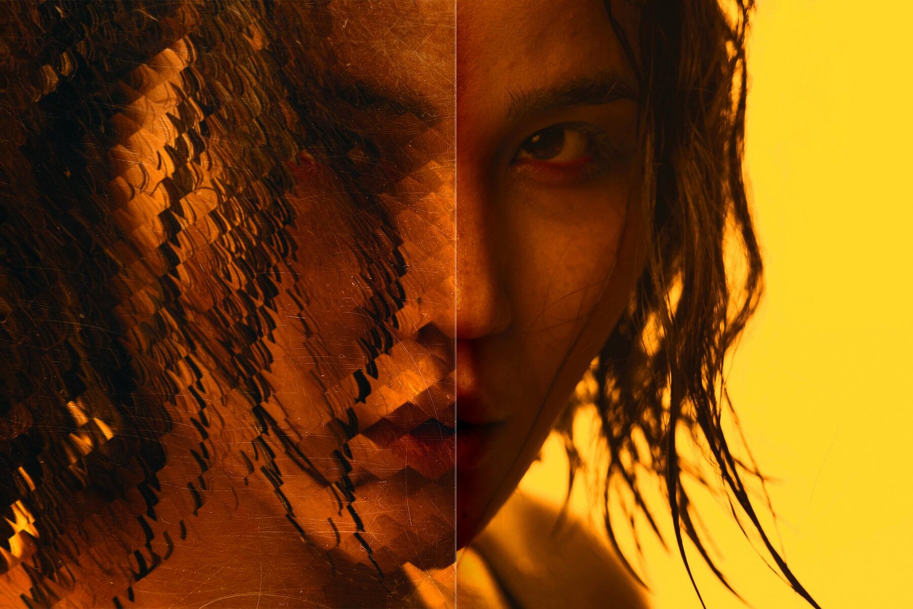 Patterned Glass Photo Effect 7