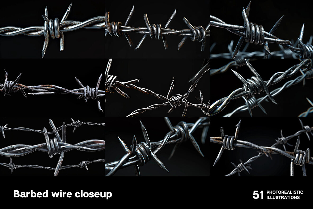 Barbed wire closeup 2