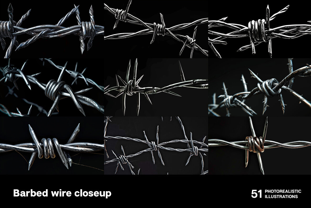 Barbed wire closeup 3