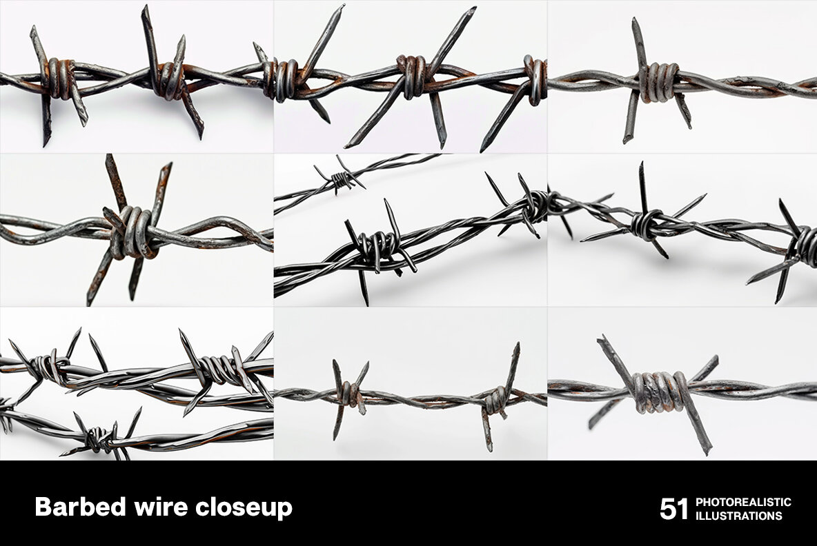 Barbed wire closeup 6