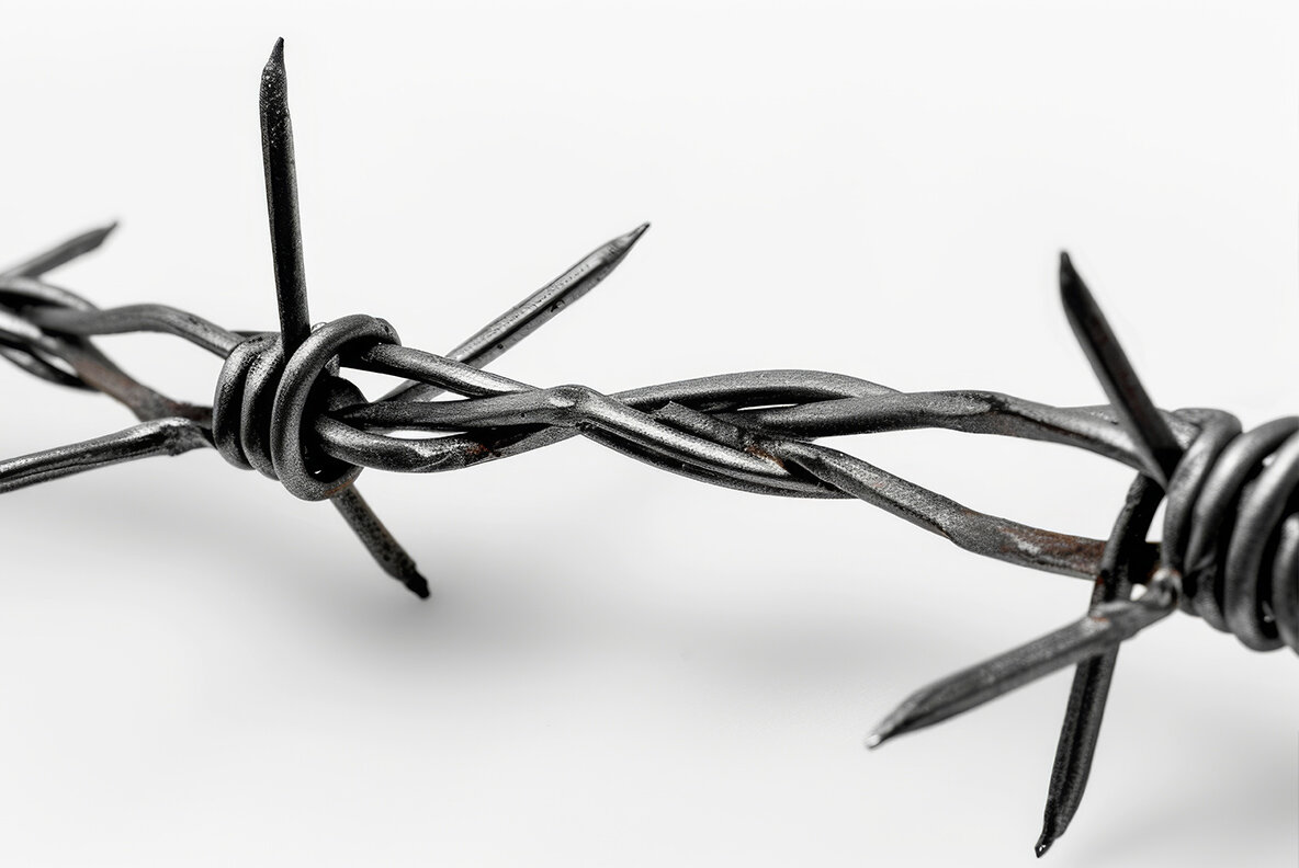 Barbed wire closeup 8