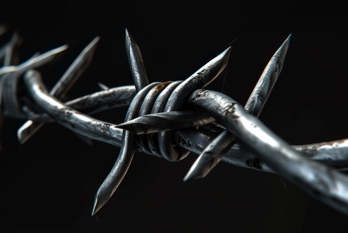 Barbed wire closeup 9