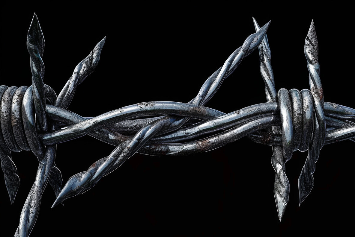 Barbed wire closeup 10