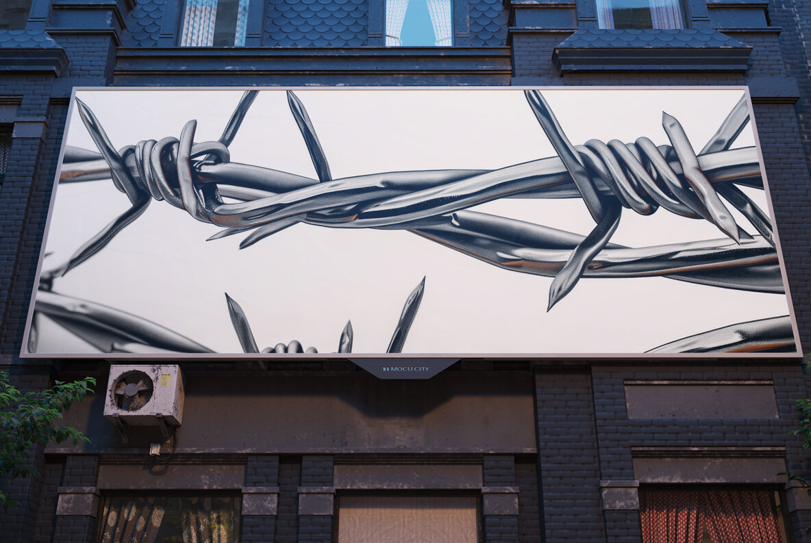 Barbed wire closeup 12